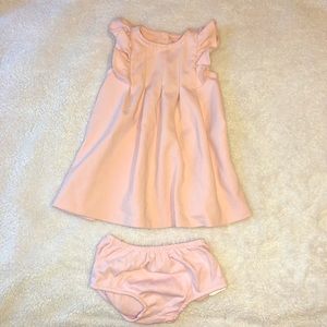 Ruffle Shoulder Pleated Dress